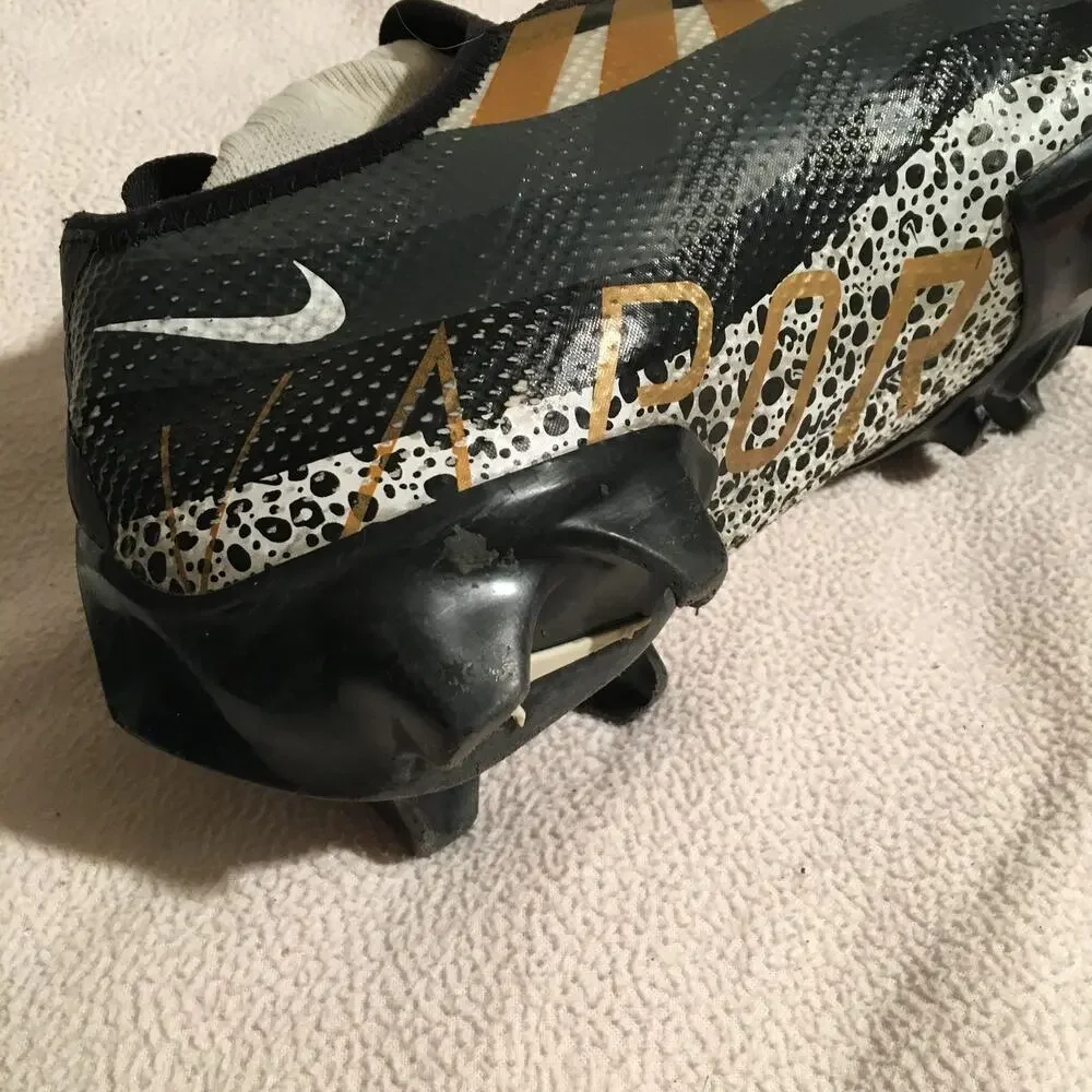 Nike Men's 12.5 Vapor Edge Pro 360 Football Cleats Black/White Ghost Lace